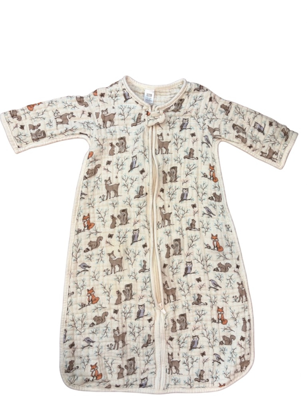 HB Sleep Sack 0-6 Months Lightweight 100% Cotton Woodland Animal Pattern Summer